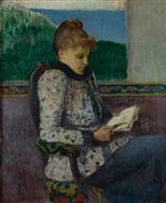 Henry Moret  - Bilder Gemälde - Reading by the Window