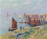 Henry Moret  - Bilder Gemälde - Returning of the Boats
