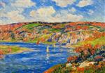 Henry Moret  - Bilder Gemälde - Riviere de St. Paurice, Finistere