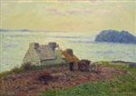 Henry Moret  - Bilder Gemälde - The Bay of Lampaul