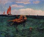 Henry Moret  - Bilder Gemälde - The Breton Sea