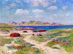 Henry Moret  - Bilder Gemälde - The Dunes of Argenton, Finistère