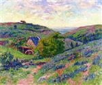 Henry Moret  - Bilder Gemälde - The Mill at Doualan, Finistre