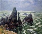 Henry Moret  - Bilder Gemälde - The Needles of Port-Cotom, Belle Ile