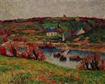 Henry Moret  - Bilder Gemälde - The River at Douaelan-sur-Mer