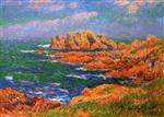 Henry Moret  - Bilder Gemälde - The Rocks at Ouessant