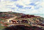 Henry Moret  - Bilder Gemälde - The Semaphore Station on the Coast of Finistère