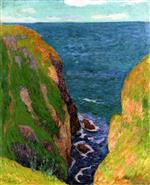 Henry Moret  - Bilder Gemälde - Trou de l'Enfer at Groix