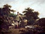 George Morland - Bilder Gemälde - A Country Call