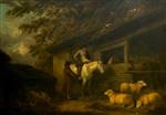 George Morland - Bilder Gemälde - Bargaining for Sheep