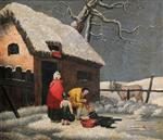 George Morland - Bilder Gemälde - Breaking the Ice