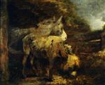 George Morland - Bilder Gemälde - Donkeys