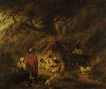 George Morland - Bilder Gemälde - Encampment of Gypsies