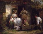 George Morland  - Bilder Gemälde - Happy Cottagers