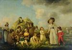 George Morland  - Bilder Gemälde - In the Hayfield