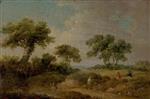 George Morland  - Bilder Gemälde - Landscape with Figures