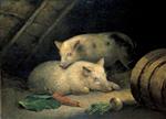 George Morland  - Bilder Gemälde - Pigs