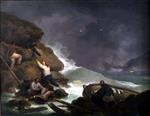 George Morland  - Bilder Gemälde - Shipwreck off the Isle of Wight