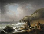 George Morland  - Bilder Gemälde - Shooting Sea Fowl