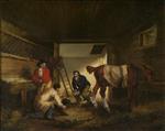 George Morland  - Bilder Gemälde - Stable Amusement