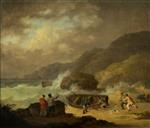 George Morland  - Bilder Gemälde - Storm and Wreck