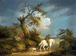 George Morland  - Bilder Gemälde - The Approaching Storm