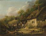 George Morland  - Bilder Gemälde - The Bell Inn