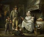 George Morland  - Bilder Gemälde - The Comforts of Industry