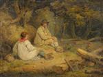 George Morland  - Bilder Gemälde - The Woodman's Rest