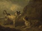 George Morland  - Bilder Gemälde - Two Terriers
