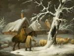 George Morland  - Bilder Gemälde - Winter Landscape