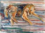 Edvard Munch - Bilder Gemälde - Airdale Terrier