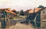 Edvard Munch - Bilder Gemälde - Akerselva by Nedre Foss