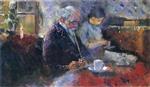 Edvard Munch  - Bilder Gemälde - At the Coffee Table