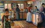 Edvard Munch  - Bilder Gemälde - At the General Store in Vrengen