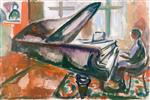 Edvard Munch  - Bilder Gemälde - At the Grand Piano