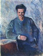 Edvard Munch  - Bilder Gemälde - August Strindberg