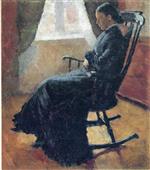 Edvard Munch  - Bilder Gemälde - Aunt Karen in the Rocking Chair