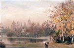 Edvard Munch  - Bilder Gemälde - Autumn in the Forest