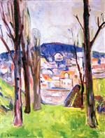 Edvard Munch  - Bilder Gemälde - Avenue in Kragerø