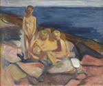 Edvard Munch  - Bilder Gemälde - Bathing Boys