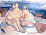 Edvard Munch  - Bilder Gemälde - Bathing Boys