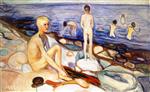 Edvard Munch  - Bilder Gemälde - Bathing Boys