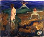 Edvard Munch  - Bilder Gemälde - Bathing Boys