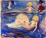 Edvard Munch  - Bilder Gemälde - Bathing Children