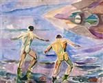 Edvard Munch  - Bilder Gemälde - Bathing Man