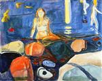 Edvard Munch  - Bilder Gemälde - Bathing Woman and Children