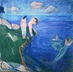 Edvard Munch  - Bilder Gemälde - Bathing Women