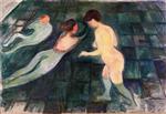 Edvard Munch  - Bilder Gemälde - Bathing Women