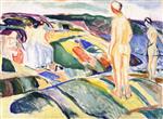 Edvard Munch  - Bilder Gemälde - Bathing Women on Rocks